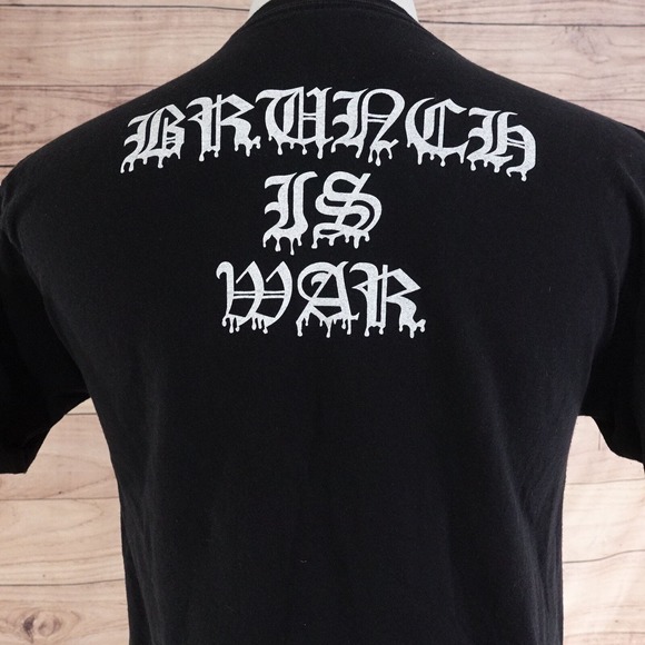 THE CROW'S NEST T-SHIRTS UNISEX PULLOVER TOP SIZE M BLACK METAL BRUNCH ST LOUIS - Picture 3 of 5